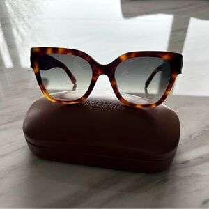 Longchamp | Cat-Eye Havana Brown Green Gradient